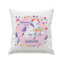 Personalised Pink Unicorn Cushion For Girls, thumbnail 4 of 4