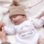 My First Mother's Day Embroidered Personalised New Baby Romper Three Colours Available, thumbnail 1 of 12