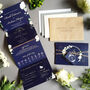 Be Our Guest Blue Floral Wedding Invitations Sample, thumbnail 2 of 7