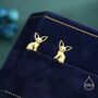 Sterling Silver Fennec Fox Stud Earrings, thumbnail 7 of 12