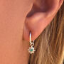 Guiding North Star Emerald Mini Hoops Gold Plated, thumbnail 4 of 8