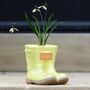 Personalised Yellow Welly Boots Planter, thumbnail 4 of 7