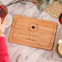 Personalised Valentines Heart Flower Chopping Board, thumbnail 1 of 2