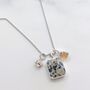 The Trio Dalmatian Jasper Necklace, Sterling Silver, thumbnail 5 of 9