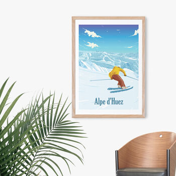 Alpe D'huez France Travel Poster Art Print, 4 of 8