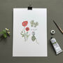 Into The Wild Field Poppy Art Print, thumbnail 3 of 3
