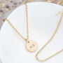 Monogrammed Round Tag Necklace, thumbnail 1 of 12