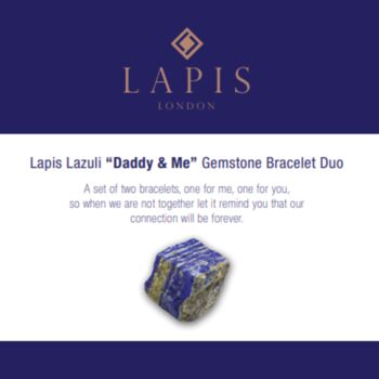 Lapis Lazuli 'Daddy And Me' Bracelet Set, 3 of 3