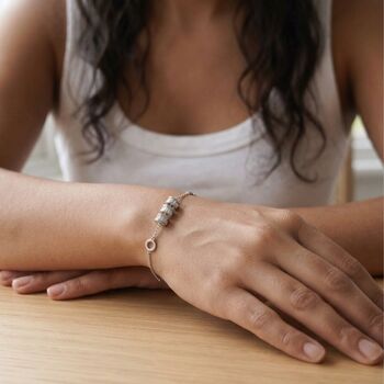 Baguette Diamond Bracelet Silver, 3 of 7