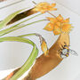 D Is For Daffodils Hand Gilded Print, thumbnail 4 of 5