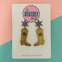 Glitter Cowboy Boot Earrings, thumbnail 3 of 6