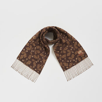 Chocolate Acorn Jacquard Scarf, 2 of 6