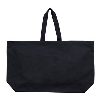 Oversized Black Canvas Tote Bag By Alphabet Bags | notonthehighstreet.com
