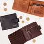 Personalised Leather Wallet With Zip Coin Section, thumbnail 1 of 8