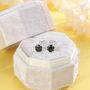 Prong Set Black Cz Stud Earrings In Sterling Silver, thumbnail 5 of 9
