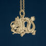 18ct Gold Plated Chinese Dragon Necklace, thumbnail 1 of 11