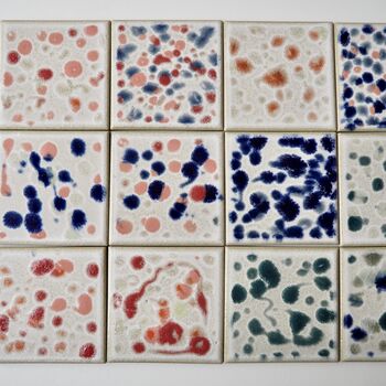 Hand Glazed Ceramic Splatter Tiles, 5 of 8