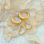 Amari Gold Plated Hoop Earrings, thumbnail 1 of 2