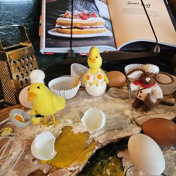 Handmade Felt Chick Norris Easter Dec, 5 of 5