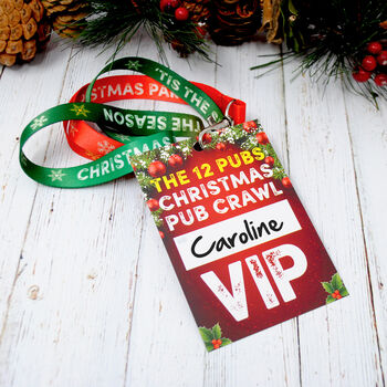 The 12 Pubs Christmas Party Pub Crawl List Vip Lanyard Guides, 6 of 7