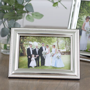 Silver Plated Picture Frame With Bead Edge, 5 of 5