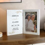 Personalised Anniversary Wooden Hinged 6x4 Photo Frame, thumbnail 2 of 5