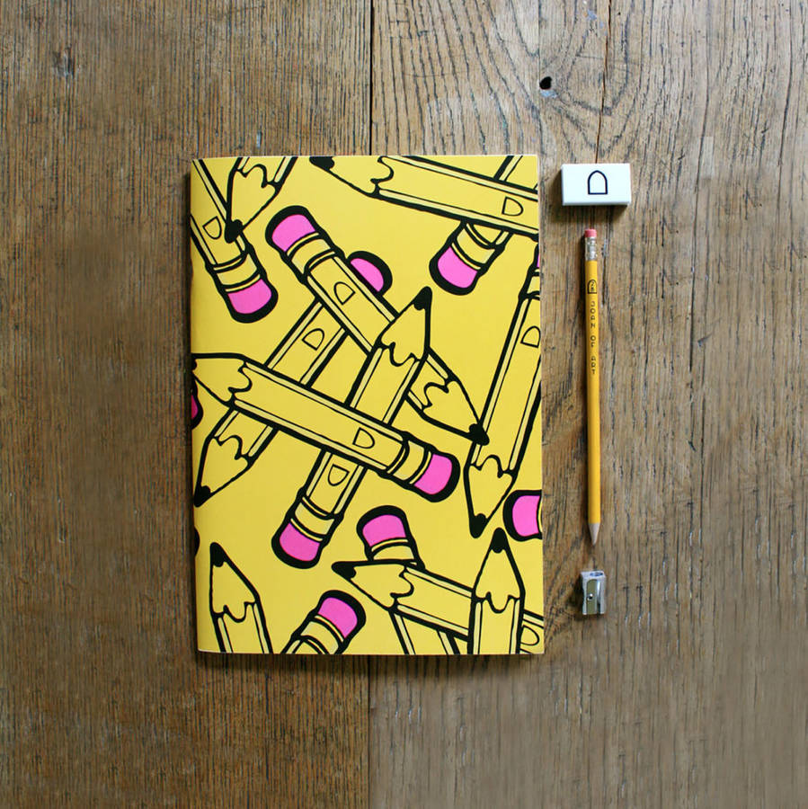 yellow pencil sketchbook by joan of art