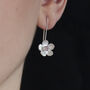 Silver Blossom Birthstone Drop Earrings, thumbnail 3 of 7