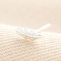 Sterling Silver Feather Piercing Earring, thumbnail 2 of 4