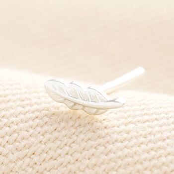Sterling Silver Feather Piercing Earring, 2 of 4