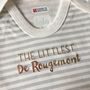 'The Littlest' Personalised Baby Grow, thumbnail 2 of 7
