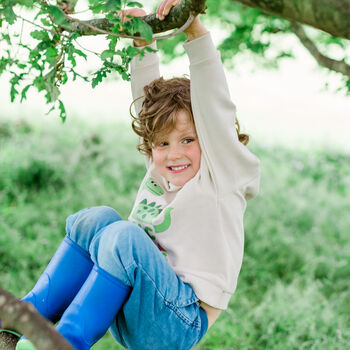 Personalised Kids Natural Dinosaur Birthday Sweatshirt, 12 of 12