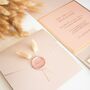 Blush Pink And Gold Bunny Tails Wedding Invitation, thumbnail 1 of 9