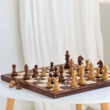 Personalised Luxury Wooden Chess Set, 2 of 5