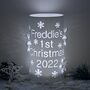 Personalised Baby's First Christmas LED Snowflake Light, thumbnail 1 of 5