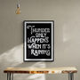 Thunder Only Happens When It's Raining Quote Art Print, thumbnail 5 of 5