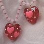 White Jade And Murano Glass Love Heart Beaded Necklace, thumbnail 4 of 5