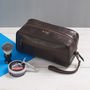 Mens Personalised Leather Wash Bag, thumbnail 5 of 12
