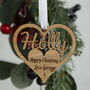 Personalised Christmas Heart Bauble Decoration, thumbnail 2 of 6