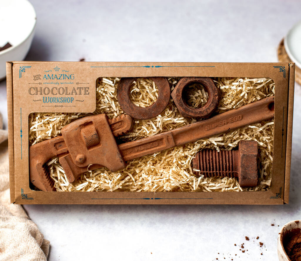 Chocolate Monkey Wrench, Nut And Bolt Gift Box, 1 of 8
