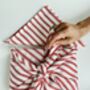 Candy Cane Luxury Reusable Fabric Wrapping In Large, thumbnail 5 of 7