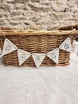 Wedding Card Box Bunting Card Banner For Basket Garland, 8 of 8
