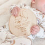 Personalised Wooden Fox Birth Announcement Plaque, thumbnail 1 of 2