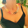 Chunky Multi Coloured Speckled Acrylic Link Necklace, thumbnail 1 of 5