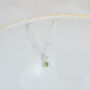 Sterling Silver Birthstone Satellite Chain Necklace, thumbnail 1 of 4