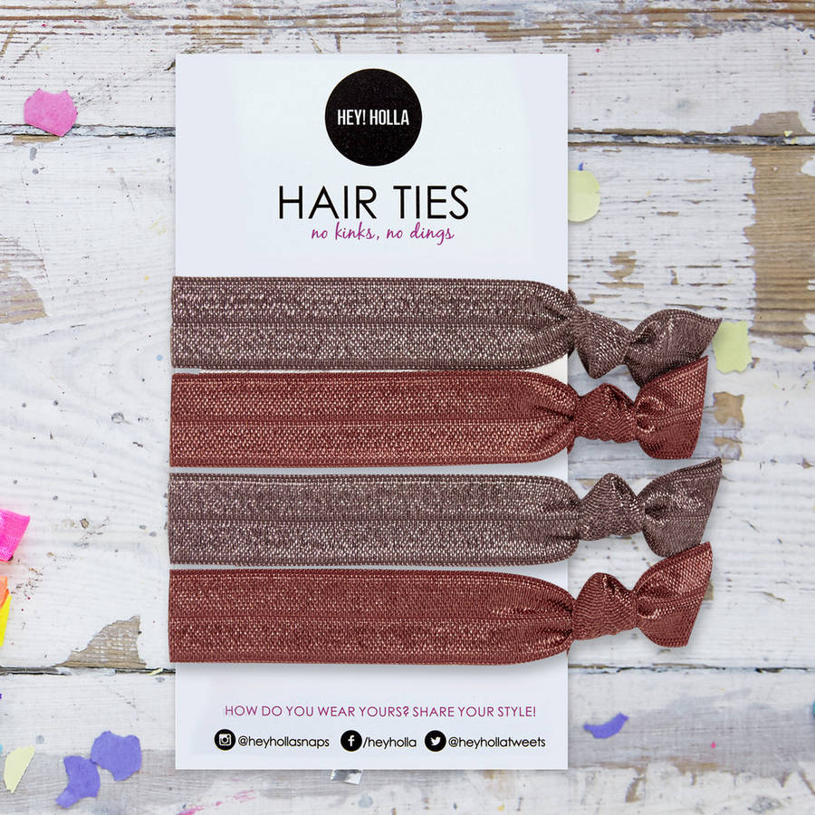 No Kink Hair Ties Brunette Basics By Hey Holla 