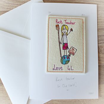 Personalised 'Best Teacher In The World' Card, 3 of 7