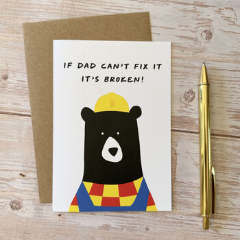 Daddy Bear Dad Fix It, A6 Card Father's Day Card, 2 of 5