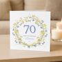 Personalised Floral 70th Birthday Card For Her, thumbnail 1 of 7