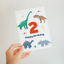 Dinosaurs Happy Birthday Card, thumbnail 3 of 12